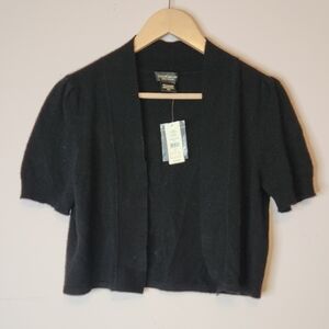 CASHMERE 2 Ply Lord & Taylor Women's Black Cardigan, size L